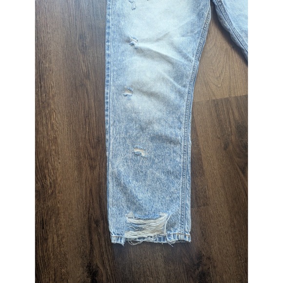 Kancan Jeans 30 Blue Acid Wash Faded Distressed High Rise Baggy Straight Y2K - Picture 7 of 12